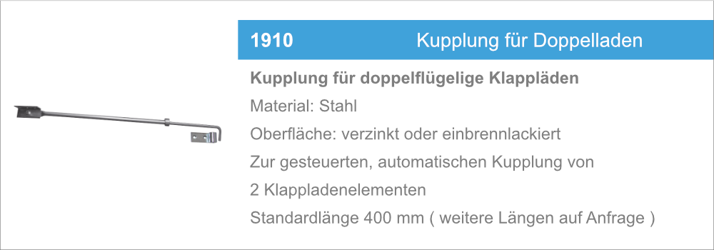 1910 Kupplung für Doppelladen